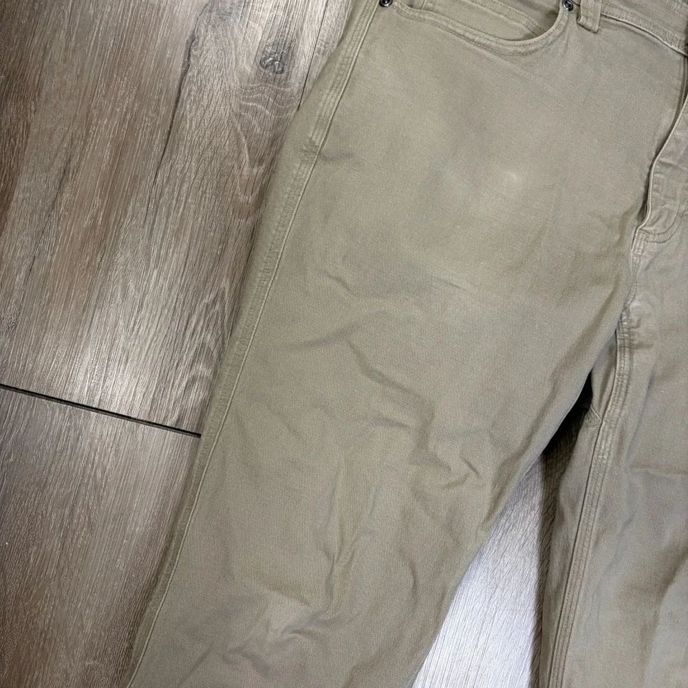 Duluth Trading Co. Flex Fire Hose Pants Brown 34x30 Slim Canvas Workwear